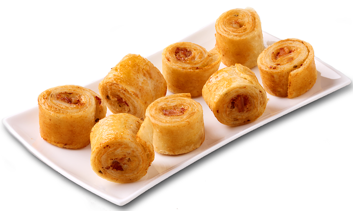 Fingerfood Tortilla Flammkuchen Rolls