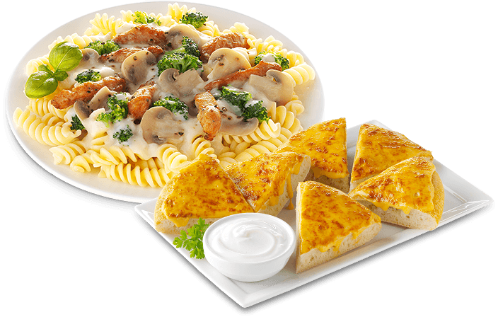 Mittagsangebot Pasta mit Pizzabrotecken in Zossen bestellen